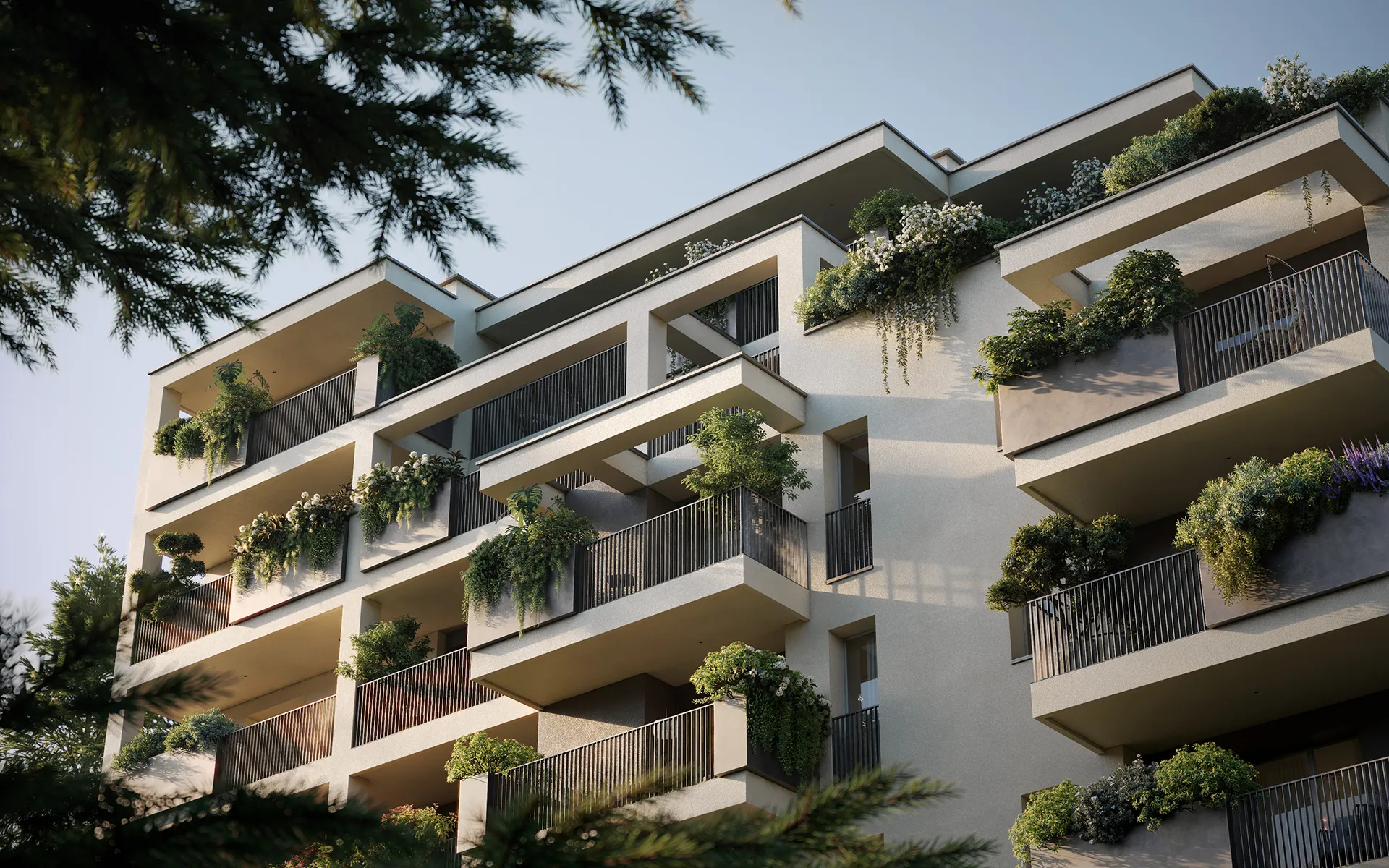 Facciata Domus14 Como - Dettaglio architettonico e prospettive moderne
